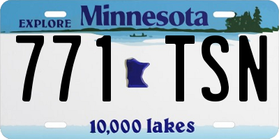 MN license plate 771TSN