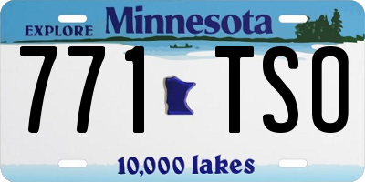 MN license plate 771TSO