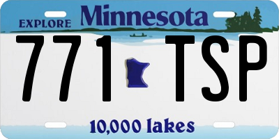 MN license plate 771TSP