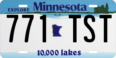 MN license plate 771TST