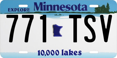 MN license plate 771TSV