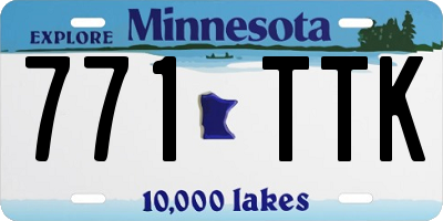 MN license plate 771TTK