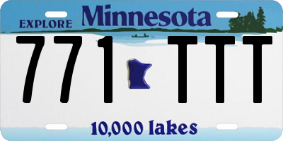 MN license plate 771TTT