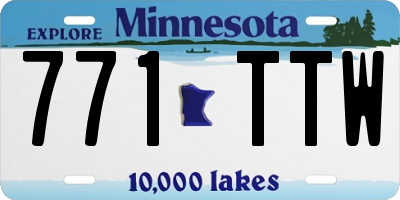 MN license plate 771TTW