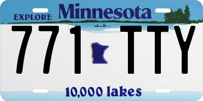 MN license plate 771TTY