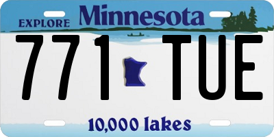 MN license plate 771TUE