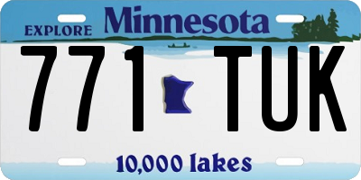 MN license plate 771TUK