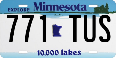 MN license plate 771TUS