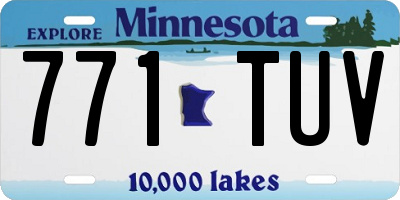 MN license plate 771TUV