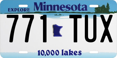 MN license plate 771TUX