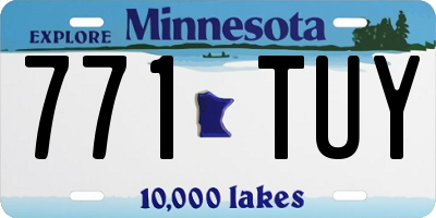 MN license plate 771TUY