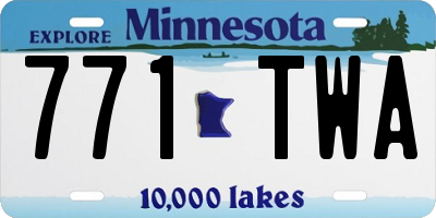 MN license plate 771TWA
