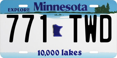 MN license plate 771TWD