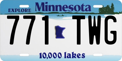 MN license plate 771TWG