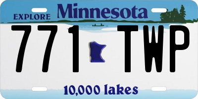 MN license plate 771TWP