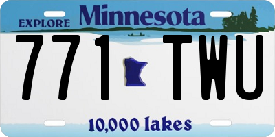 MN license plate 771TWU