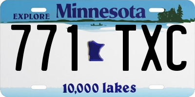 MN license plate 771TXC