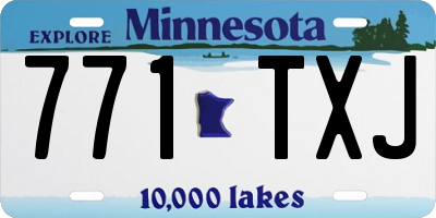 MN license plate 771TXJ
