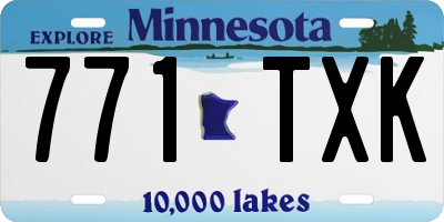 MN license plate 771TXK