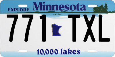 MN license plate 771TXL