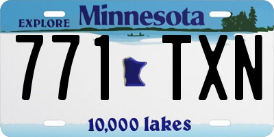 MN license plate 771TXN