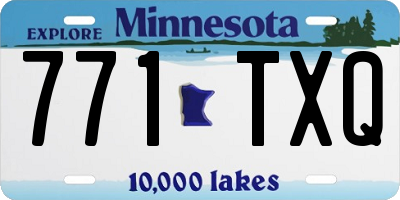 MN license plate 771TXQ