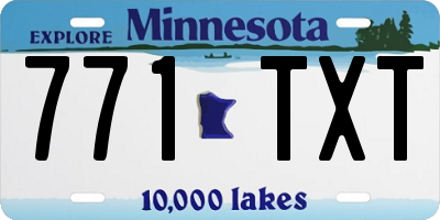 MN license plate 771TXT