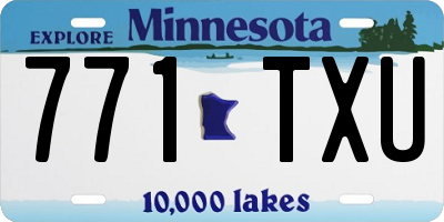 MN license plate 771TXU