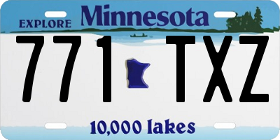 MN license plate 771TXZ