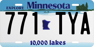 MN license plate 771TYA