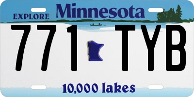 MN license plate 771TYB