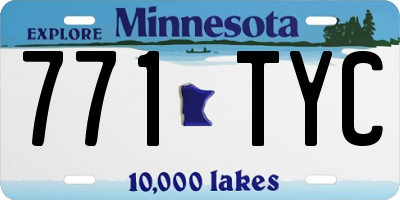 MN license plate 771TYC