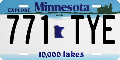 MN license plate 771TYE