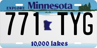 MN license plate 771TYG