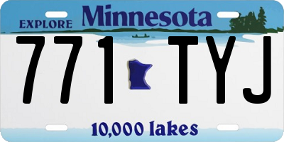 MN license plate 771TYJ
