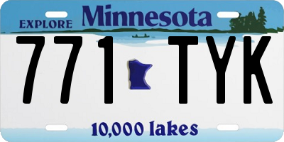 MN license plate 771TYK