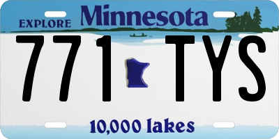 MN license plate 771TYS