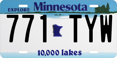 MN license plate 771TYW