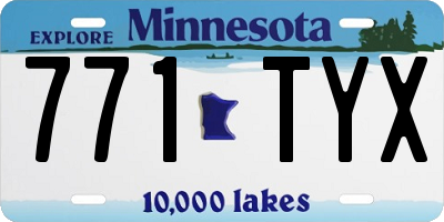 MN license plate 771TYX