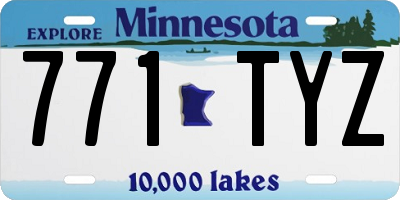 MN license plate 771TYZ