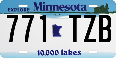 MN license plate 771TZB