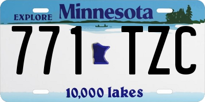MN license plate 771TZC