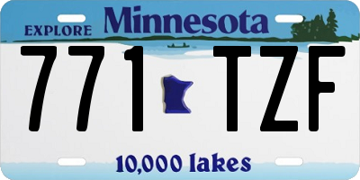 MN license plate 771TZF