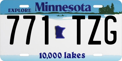 MN license plate 771TZG