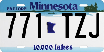 MN license plate 771TZJ