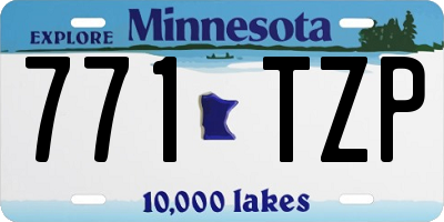 MN license plate 771TZP