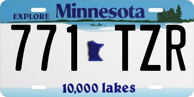 MN license plate 771TZR