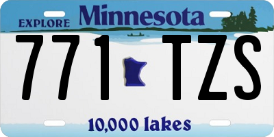 MN license plate 771TZS