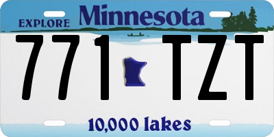 MN license plate 771TZT