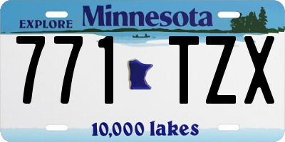 MN license plate 771TZX